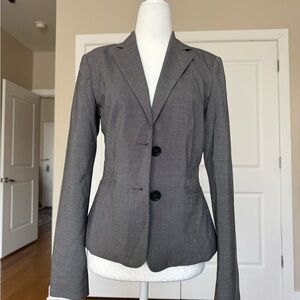 Banana Republic Women's Gray Two-Button Tailored Blazer